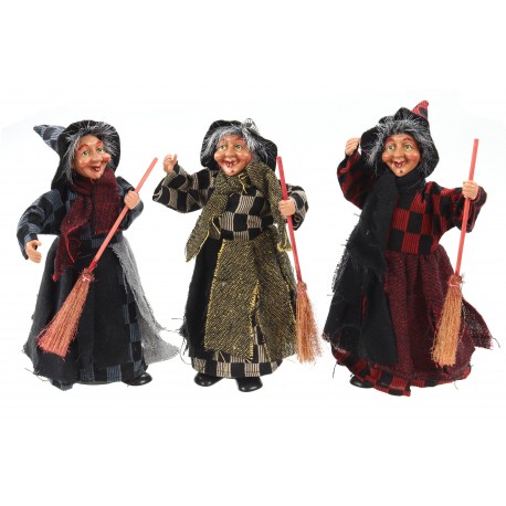 Befana Quadretti Contenitore cm.25 pz.3