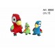 Peluche Pappagallo cm.15 pz.3