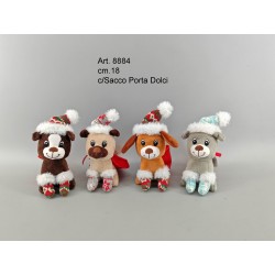 Peluche Cagnolini Freddolosi c/Sacco cm.18 pz.1