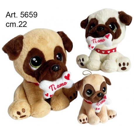 Peluche Cane c/Osso cm.22 pz.1