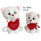 Peluche Gattino c/Cuore cm.22 pz.1