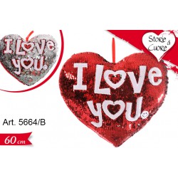Peluche Cuore Gigante Gira Brilla cm.60 pz.1