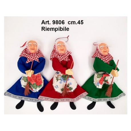 Befana Oltolina cm.45 col. ass.ti conf. pz. 3