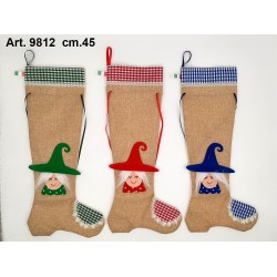 Calza Befana Dana cm.45 (col. ass.ti) conf. pz. 6