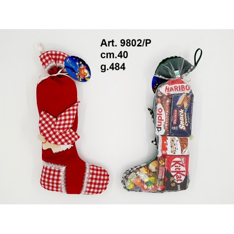 Calza Befana Cappello cm.40 g.484 (col. Ass.ti) conf. Pz. 3