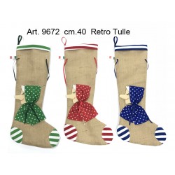 Calza Juta Befana Sciarpa cm.40 conf. pz. 6