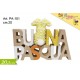 Scritta Legno Pasqua cm.20 conf. Pz. 1
