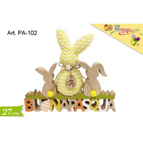 Scritta Legno Buona Pasqua cm.27 conf. Pz. 1