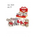 Peluche Animali c/Cuore Love cm.15 pz.12