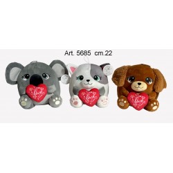 pel. Animali Palla c/Cuore cm.22  conf. Pz. 1