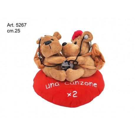 pel. Coppia su Cuore cm.25 conf. Pz. 1