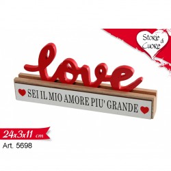 Scritta  LOVE in Legno cm.24x11 conf. Pz. 1