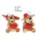 Peluche Cagnolini Portachiavi c/Cuore cm.12 pz.1