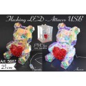 Decorazione Orso c/Luci LED e attacco USB cm.25 conf. Pz. 1