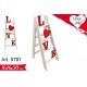 Scaletta LOVE in Legno cm.30 conf. Pz. 1