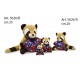 Peluche Procione Marrone c/Cuore Blu cm.35 pz.1