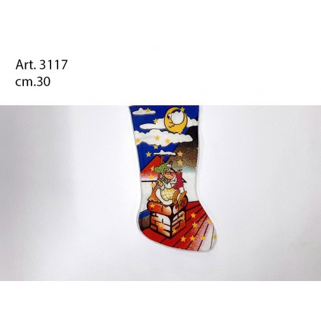 Calza Stampata c/Befana cm.30 pz. 12