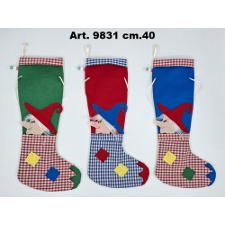 Calza Befana Calzettone Bucato cm.40 (col. ass.ti) conf. pz.3