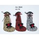 Calza Pizzo Nero c/Rosa Rossa cm.34 (col. ass.ti) conf. pz.6