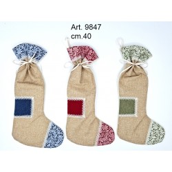 Calza Juta Patchwork cm.40 (col. ass.ti) conf pz.6