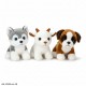 Stuffed animals dogs and ibexes cm.18
