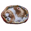 Cagnolino Cavalier King Charles in cuccia cm.13, con rumore (Russa) conf. pz.1