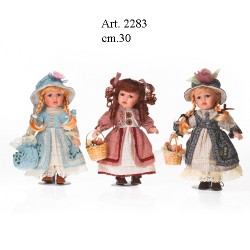 Bambole con Cesto cm.30