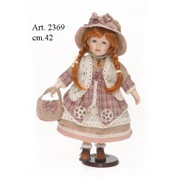Bambola con cappello di stoffa cm.42