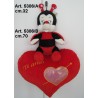 Coccinella su Cuore Grande cm.70