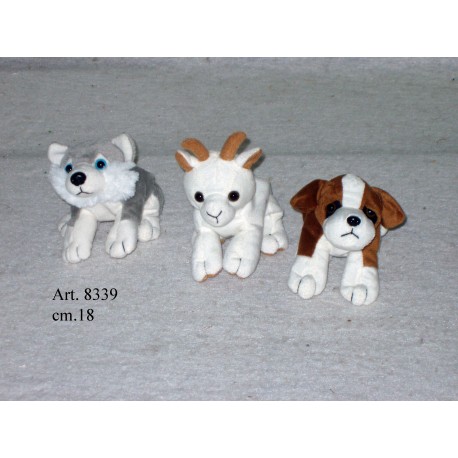 Stuffed animals dogs and ibexes cm.18
