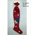 Calza Melangiata con testa Befana e Stelle cm. 95 conf. pz. 3