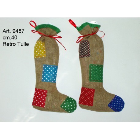 Calza Juta Toppe Pois cm.40 Conf. Pezzi 6