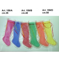 Calza Tulle Colorato Trina Conf. Pezzi 6