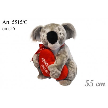 Pel. Koala con Cuore cm.55