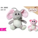 Peluche Elefante/Maiale cm.12 confezione pz.6 ass.ti