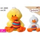 Peluche Pulcino con Uovo Arcobaleno cm.25