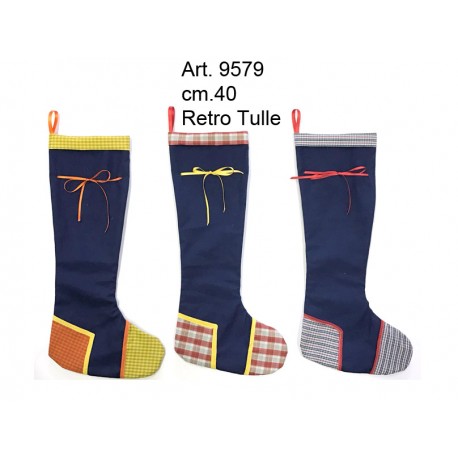 Calza Jeans Quadretti Pezzi 6 cm.40
