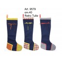 Calza Jeans Quadretti Pezzi 6 cm.40