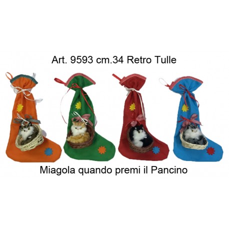 Calza con Gattino che Miagola Pezzi 4 cm.34