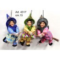 Befana Volante Vestito Pois cm.15 Pezzi 3