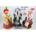 Befana Contenitore Vestito Colorato cm.25 Pezzi 3