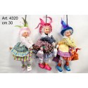 Befana Volante Vestito Colorato cm.30 Pezzi 3