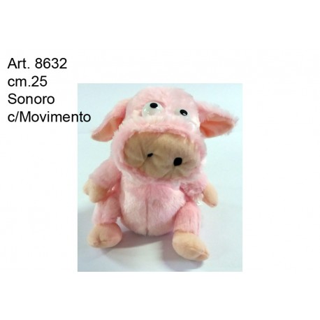 Pel. maialino Pazzo cn Movimento e Suono cm.25 Pz.1