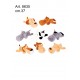 Pel. Animali Musoni (8 Soggetti) cm.37 Conf. pezzi 4