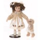 Bambola Porcellana Vestito Beige cm.42 c/Orsetto